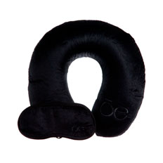 Almohada de viaje negra. Cloe®